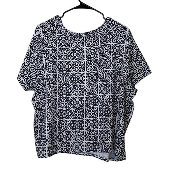 The Talbots Tee Short Sleeve Plus Petite Size 3Xp Casual Stretch Relaxed Coastal - Picture 2 of 6